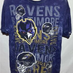 Vintage Tie Dyed Baltimore Ravens NFL Football T-Shirt Sz L
